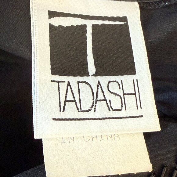 Tadashi Black Top Ruched Beaded Evening Formal Y2K 90s Small - Picture 6 of 8